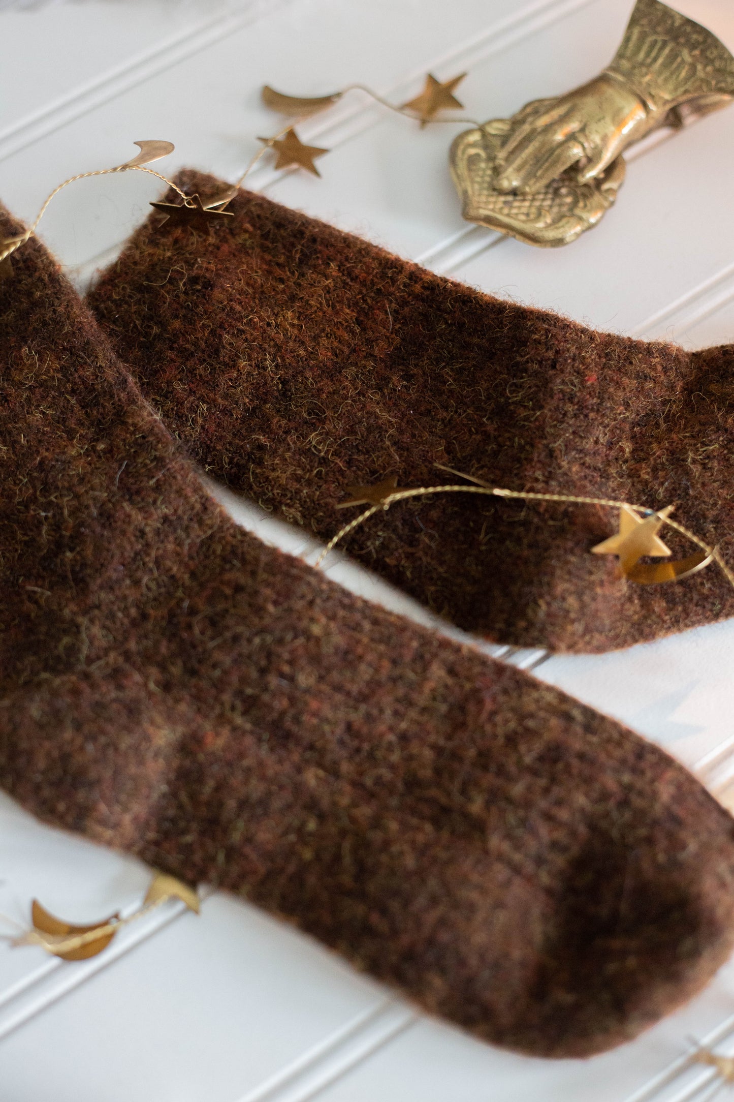 Cashmere Wool Sock Dark Brown