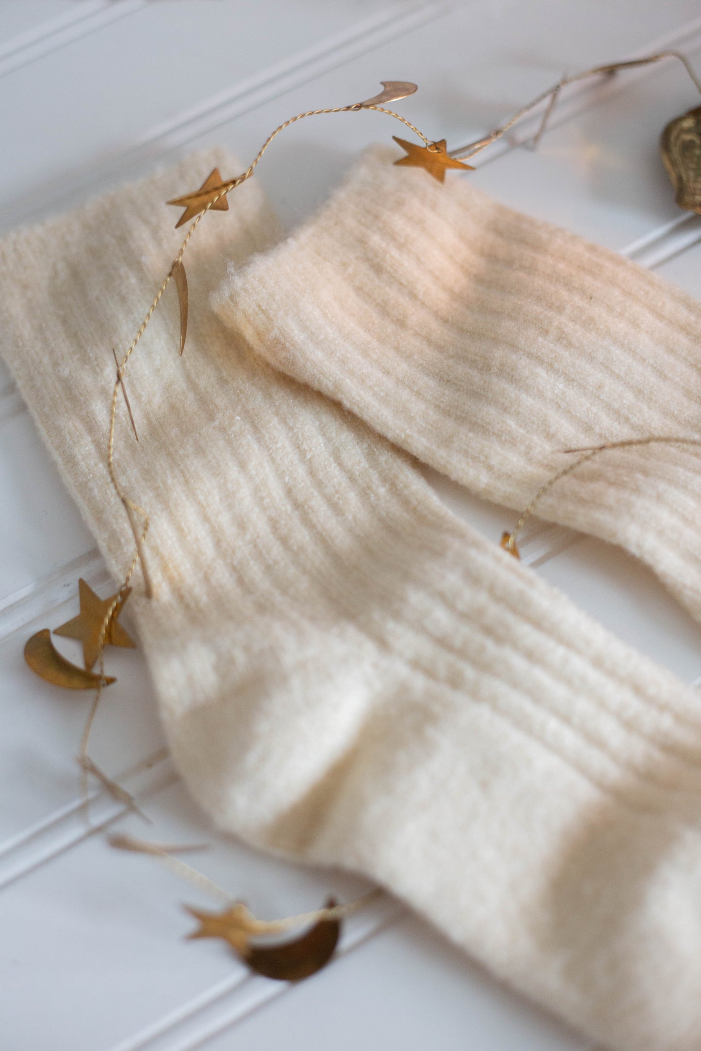 Cashmere Wool Sock Ivory