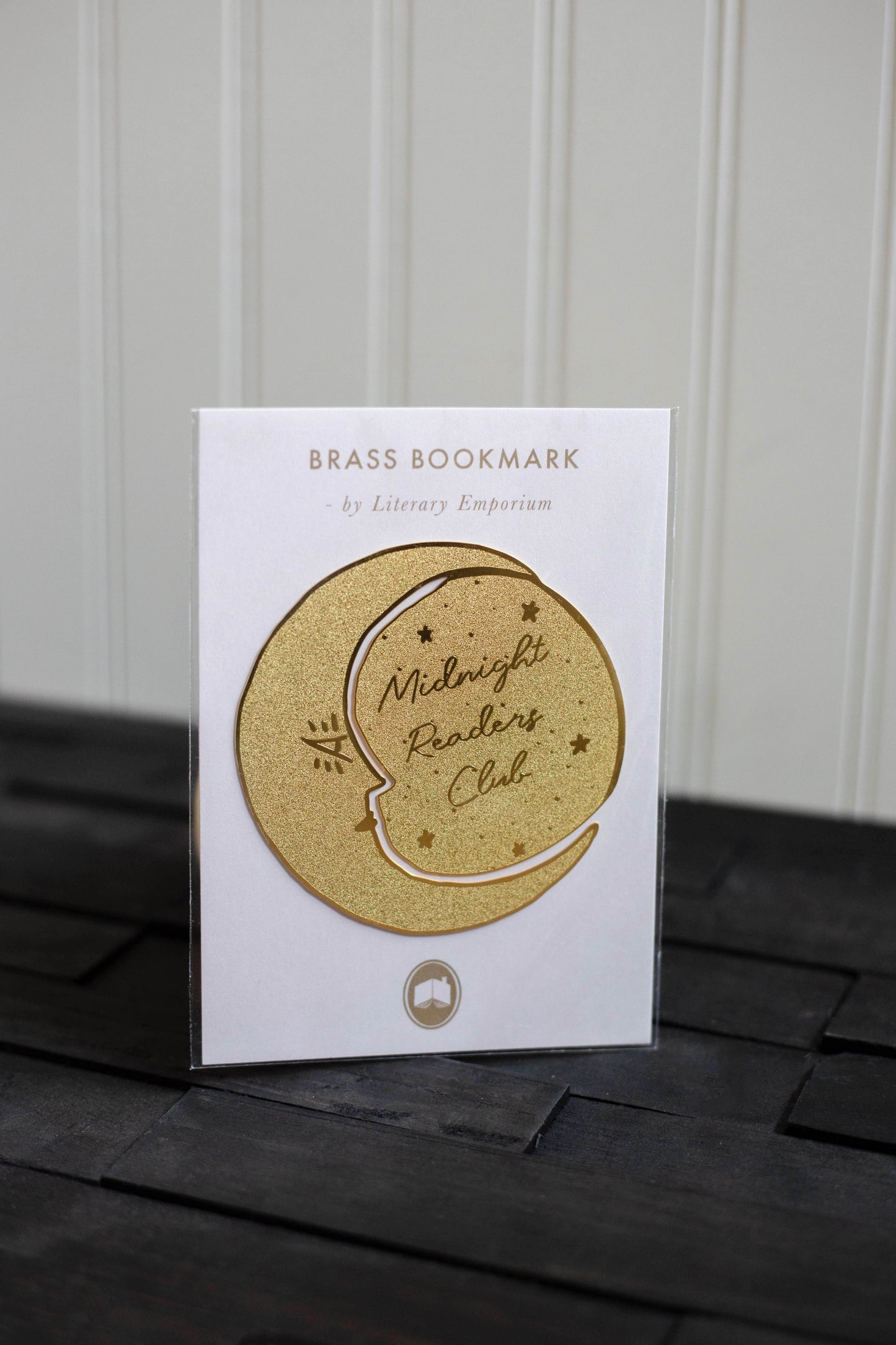 Midnight Reader's Club Brass Bookmark