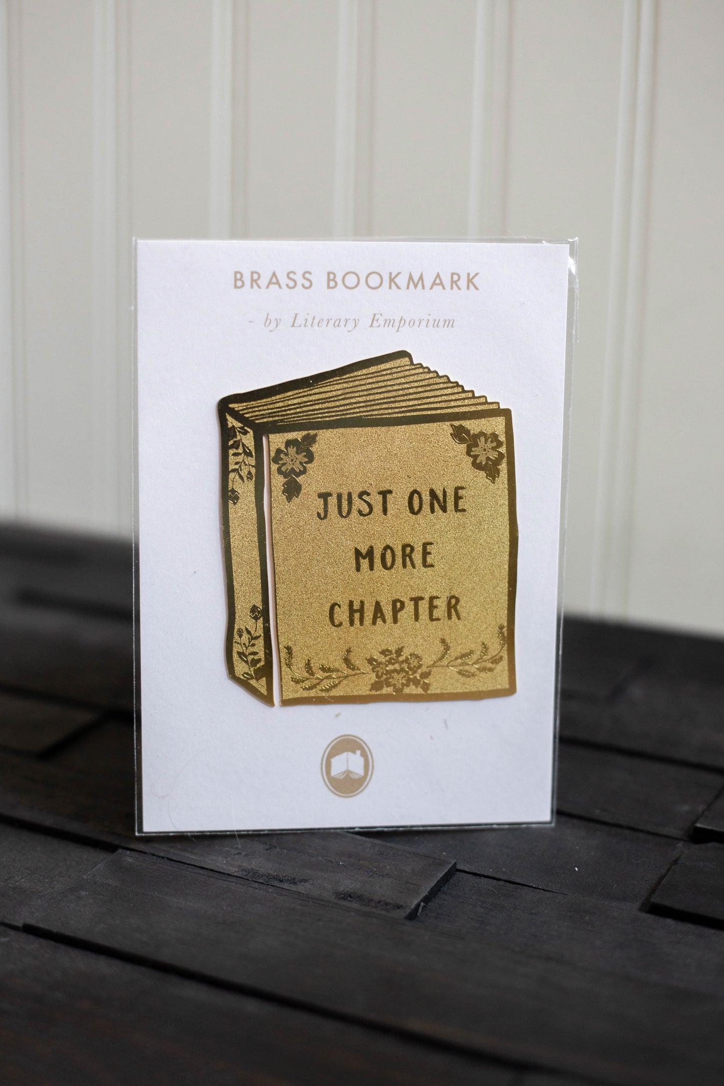 Just One More Chapter Brass Bookmark