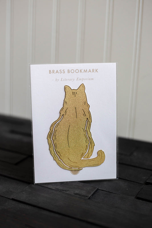 Cat Lover Brass Bookmark